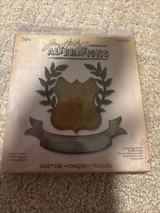 Sizzix Other - NEW Sizzix Tim Holtz Alterations Die Regal Crest #656637 Bigz Retired NIB